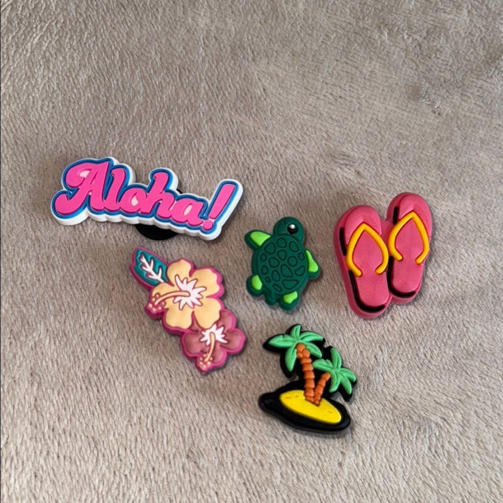 Colorful Shoe Charms Set, 5pcs Nwot